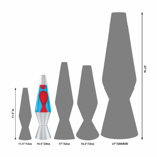 14.5″ LAVA Lamp – Red/Blue/Silver - US 9653