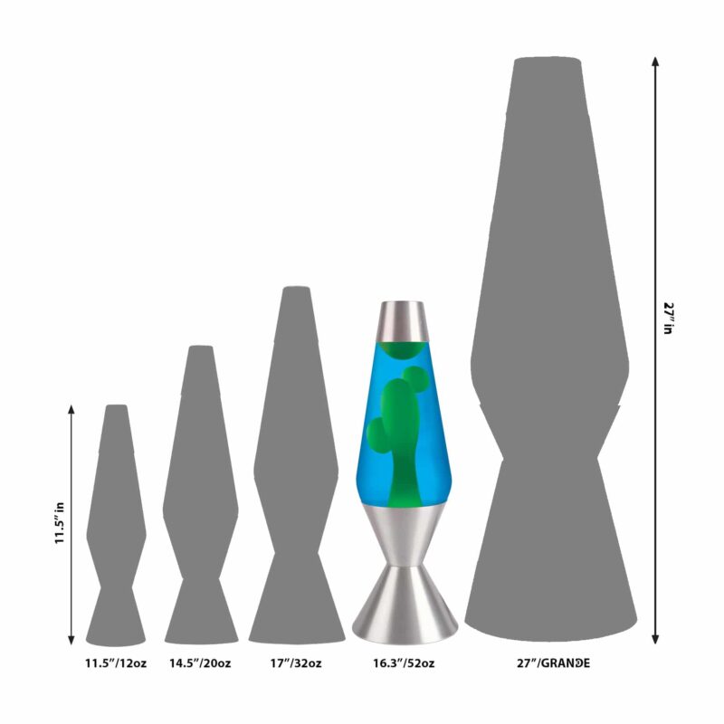 16.3″ LAVA Lamp – Yellow/Blue/Silver - US 5106
