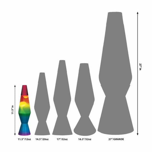 11.5″ LAVA Lamp Rainbow – White/Tricolor - US 2374