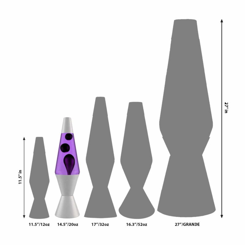 14.5’’ LAVA Lamp – Black &amp; Purple - US 6040