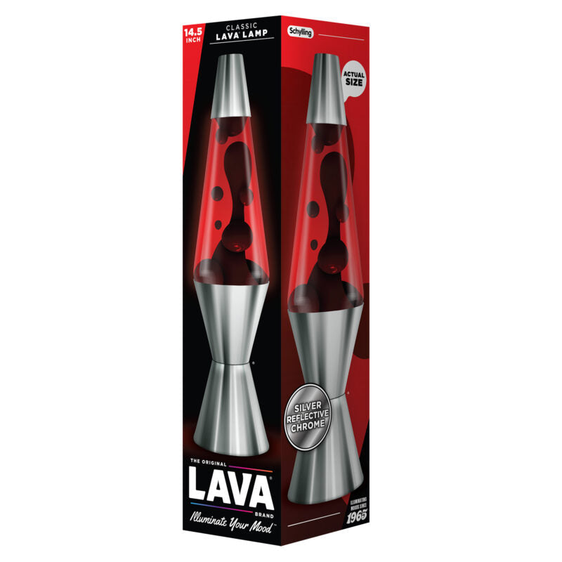 14.5″ Lava Lamp Chrome Plated Crimson - US 6162