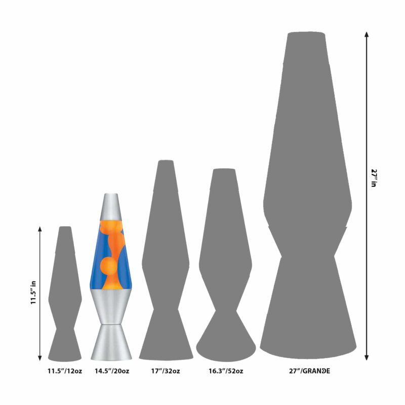 14.5” LAVA Lamp – Orange/Blue/Silver - US 6030
