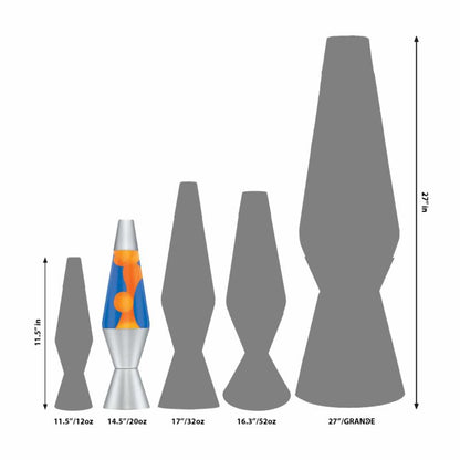 14.5” LAVA Lamp – Orange/Blue/Silver - US 6030