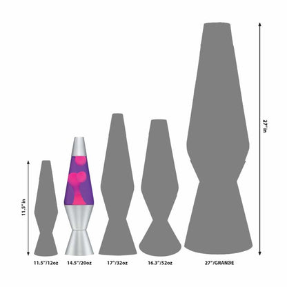 14.5” LAVA Lamp – Pink/Purple/Silver - US 6976