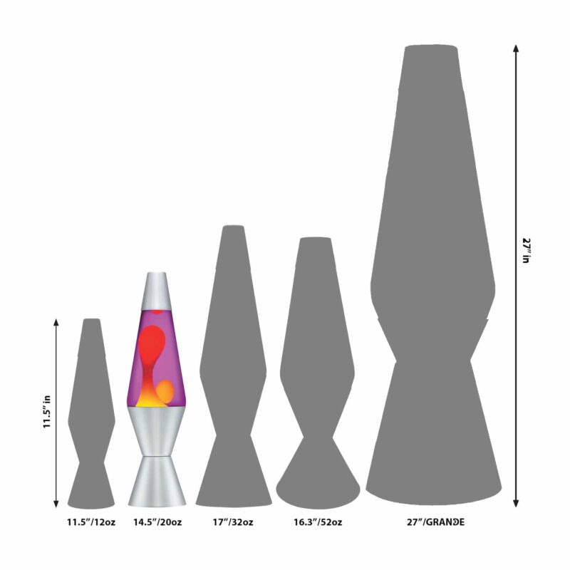 14.5” LAVA Lamp – Yellow/Purple/Silver - US 4214