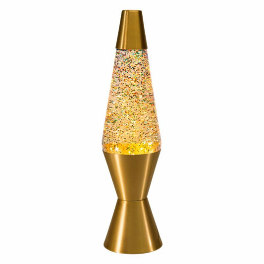 14.5″ LAVA Lamp Rainbow Glitter – Clear/Gold - US 9786