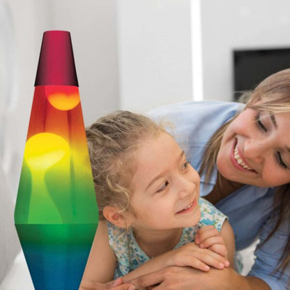 14.5” LAVA Lamp Rainbow – White/Clear/Tricolor - US 9044