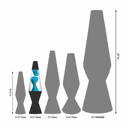14.5″ LAVA Lamp Neon – Blue/Clear/Black - US 3434