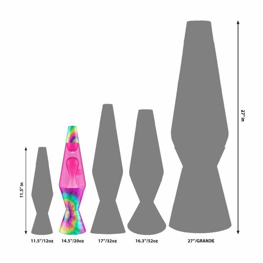 14.5″ LAVA Lamp – Tie Dye Pink Spiral - US 2650
