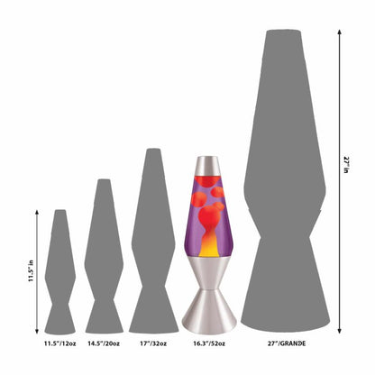 16.3″ LAVA Lamp – Yellow/Purple/Silver - US 5995