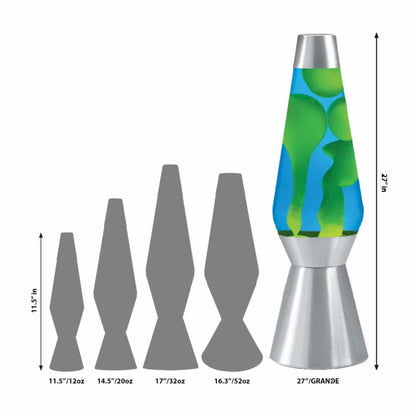 27″ LAVA Lamp Grande – Yellow/Blue/Silver - US 3074