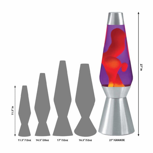 27″ LAVA Lamp Grande – Yellow/Purple/Silver - US 3551